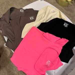 FIVE Women's Bodysuits - Vibrant Pink, Classic Black, Elegant Cream, Rich Brown